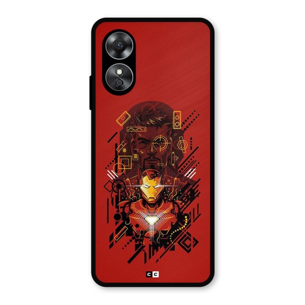 Tony Stark Metal Back Case for Oppo A17