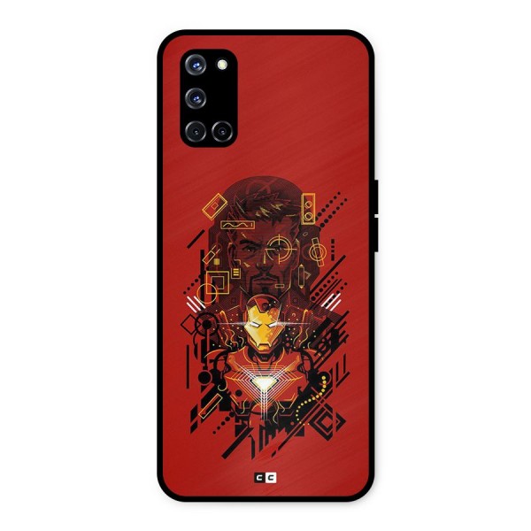 Tony Stark Metal Back Case for Oppo A52