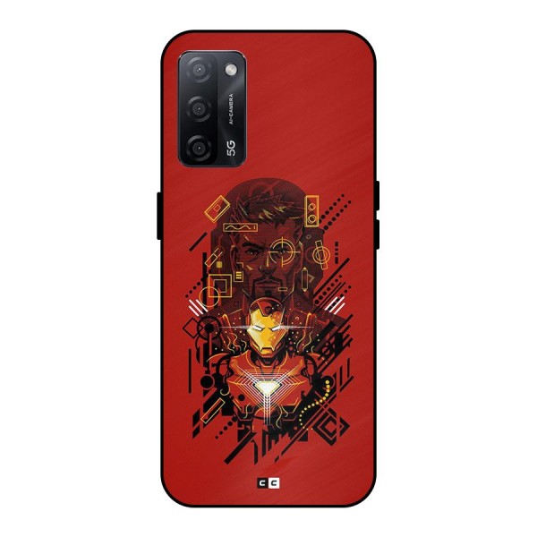 Tony Stark Metal Back Case for Oppo A53s 5G