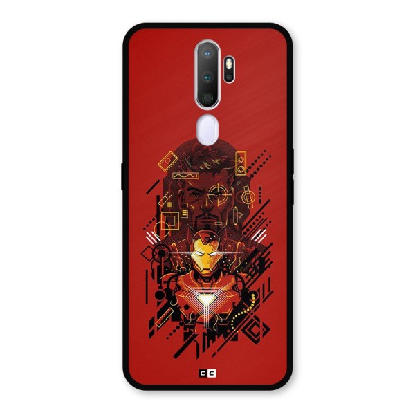 Tony Stark Metal Back Case for Oppo A5 (2020)