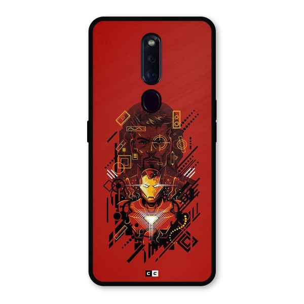 Tony Stark Metal Back Case for Oppo F11 Pro