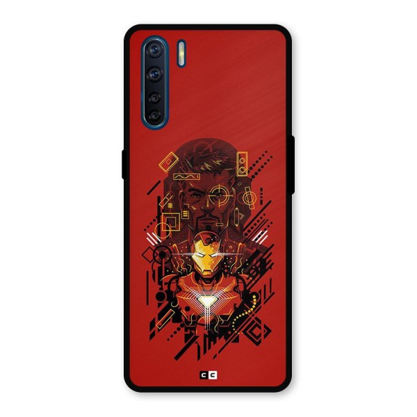 Tony Stark Metal Back Case for Oppo F15