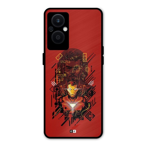 Tony Stark Metal Back Case for Oppo F21s Pro 5G