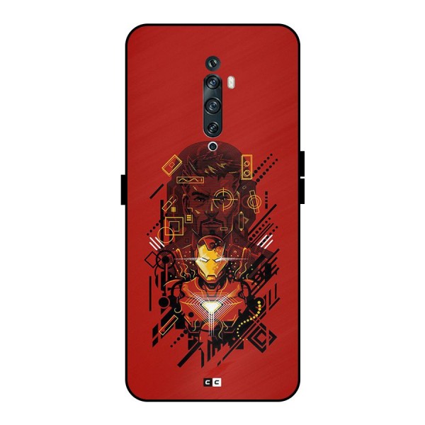 Tony Stark Metal Back Case for Oppo Reno2 F