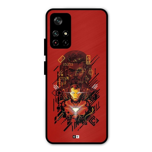 Tony Stark Metal Back Case for Poco M4 Pro 5G