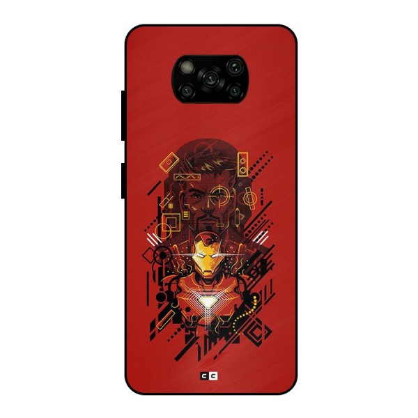 Tony Stark Metal Back Case for Poco X3