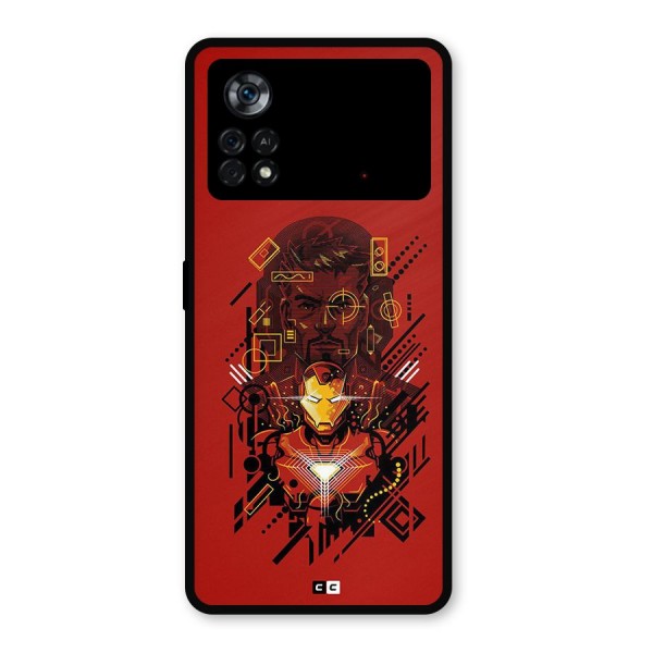 Tony Stark Metal Back Case for Poco X4 Pro 5G