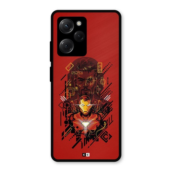 Tony Stark Metal Back Case for Poco X5 Pro