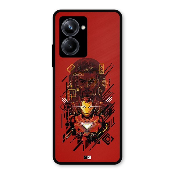 Tony Stark Metal Back Case for Realme 10 Pro