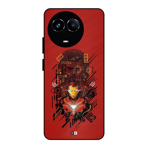 Tony Stark Metal Back Case for Realme 11X