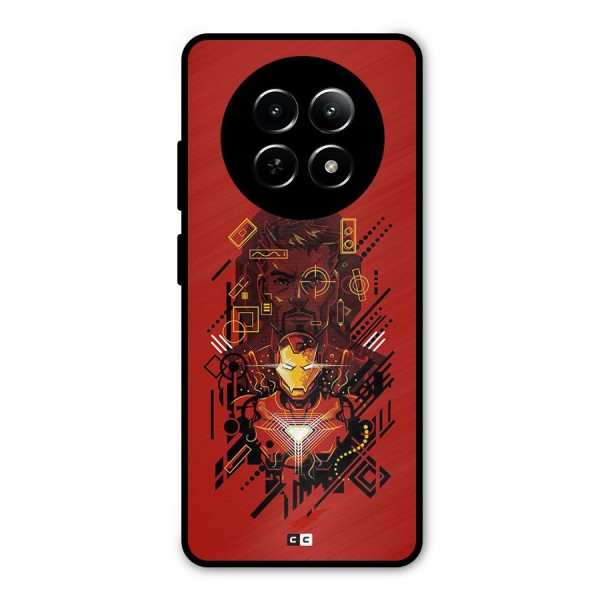 Tony Stark Metal Back Case for Realme 12 5G