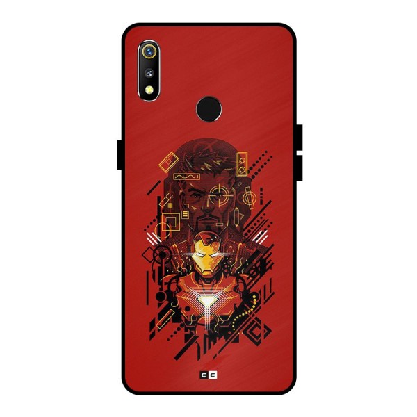 Tony Stark Metal Back Case for Realme 3