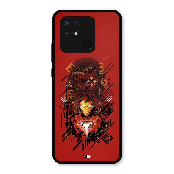 Tony Stark Metal Back Case for Redmi 10