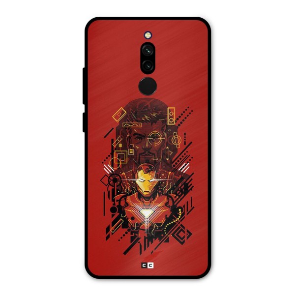 Tony Stark Metal Back Case for Redmi 8