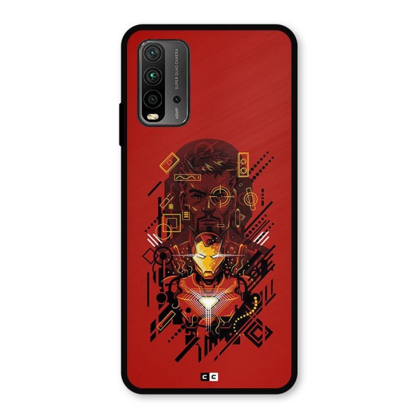 Tony Stark Metal Back Case for Redmi 9 Power