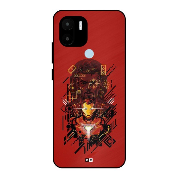 Tony Stark Metal Back Case for Redmi A1 Plus