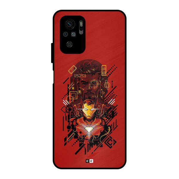 Tony Stark Metal Back Case for Redmi Note 10