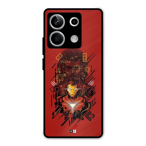 Tony Stark Metal Back Case for Redmi Note 13 5G