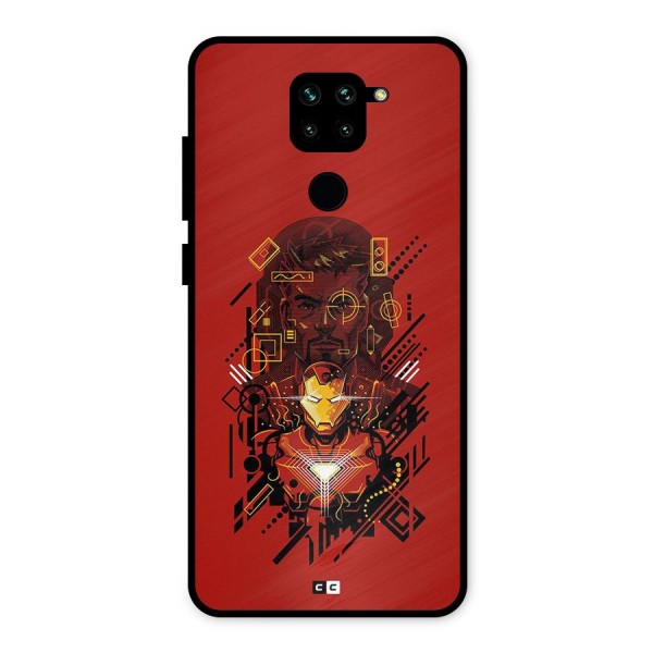 Tony Stark Metal Back Case for Redmi Note 9