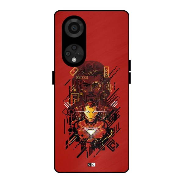 Tony Stark Metal Back Case for Reno8 T 5G