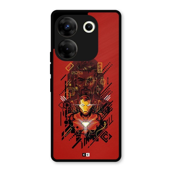 Tony Stark Metal Back Case for Tecno Camon 20