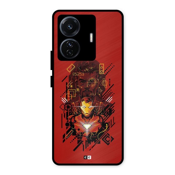 Tony Stark Metal Back Case for Vivo T1 Pro