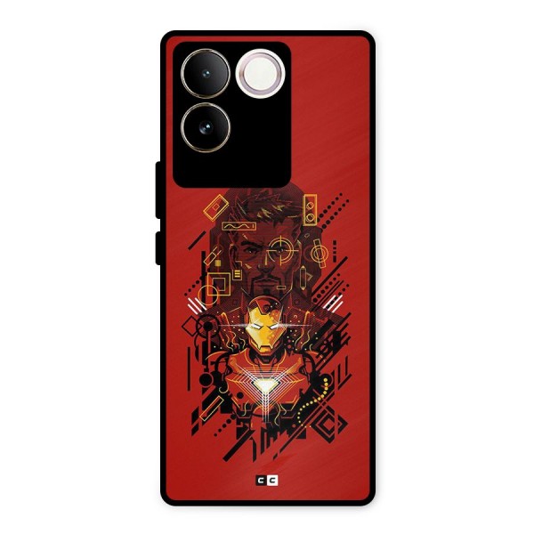 Tony Stark Metal Back Case for Vivo T2 Pro