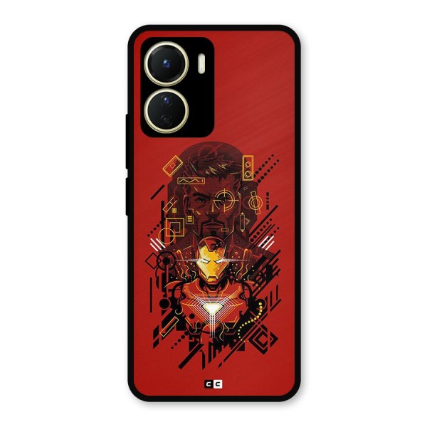 Tony Stark Metal Back Case for Vivo T2x