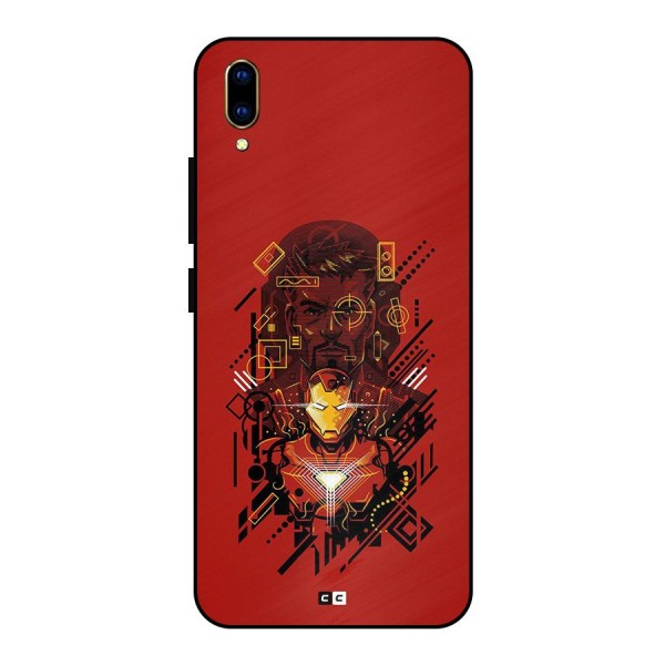 Tony Stark Metal Back Case for Vivo V11 Pro