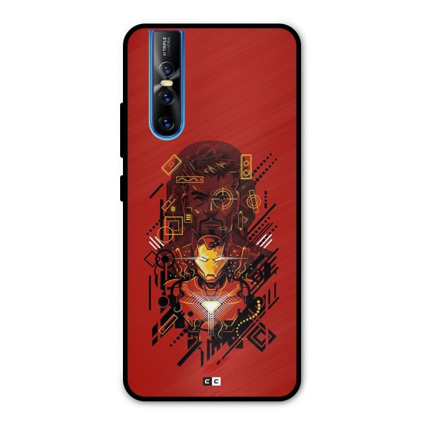 Tony Stark Metal Back Case for Vivo V15 Pro