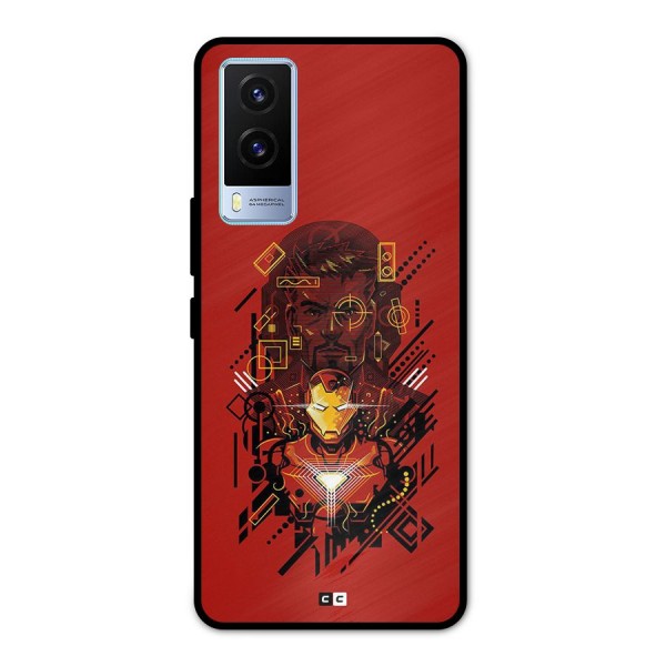 Tony Stark Metal Back Case for Vivo V21e 5G