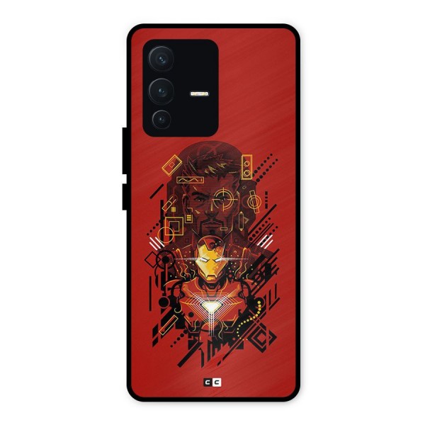 Tony Stark Metal Back Case for Vivo V23 5G