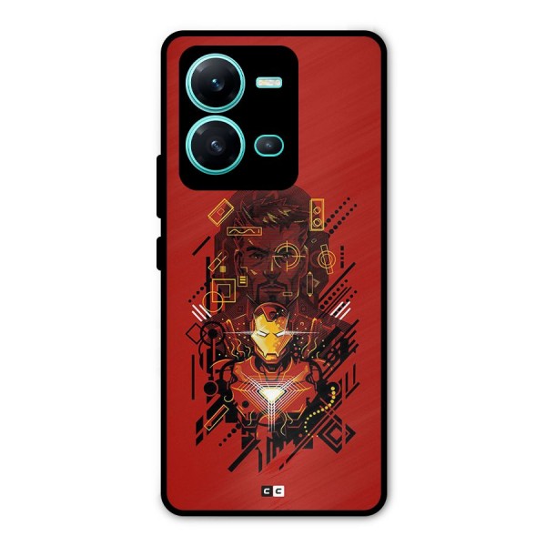 Tony Stark Metal Back Case for Vivo V25