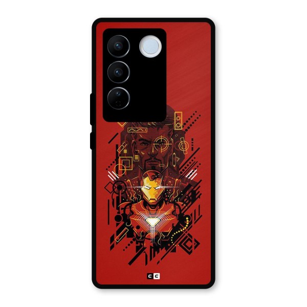 Tony Stark Metal Back Case for Vivo V27