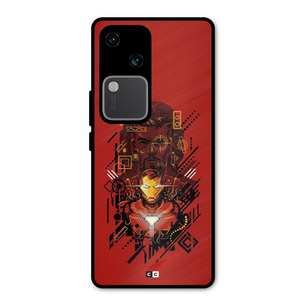 Tony Stark Metal Back Case for Vivo V30