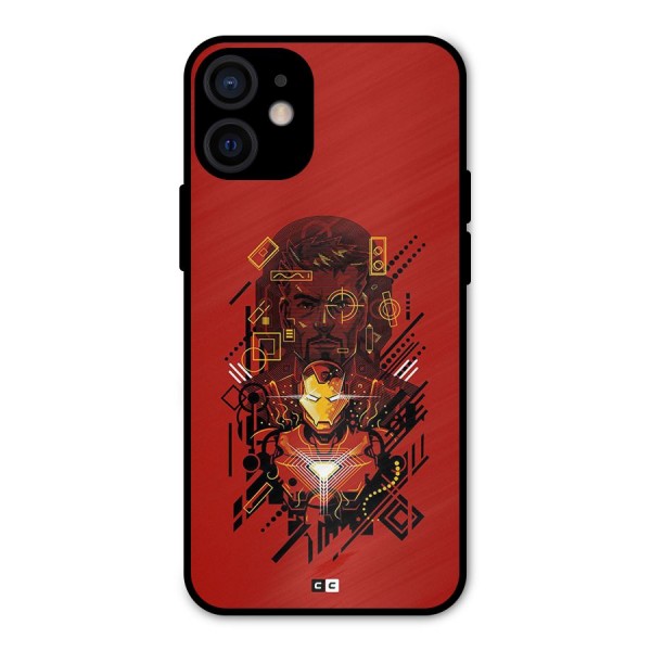 Tony Stark Metal Back Case for iPhone 12 Mini