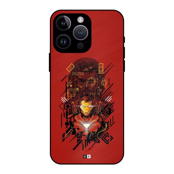 Tony Stark Metal Back Case for iPhone 14 Pro Max