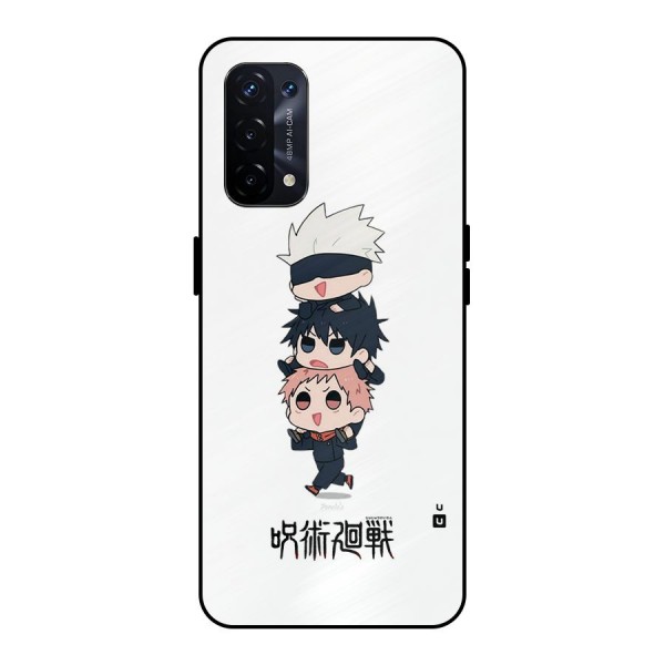 Top Gojo Squad Metal Back Case for Oppo A74 5G