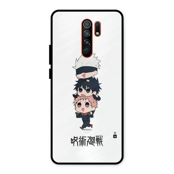 Top Gojo Squad Metal Back Case for Redmi 9 Prime