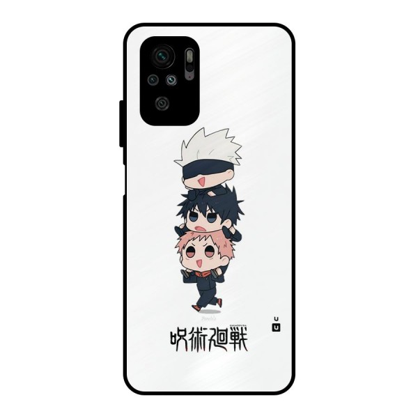 Top Gojo Squad Metal Back Case for Redmi Note 10