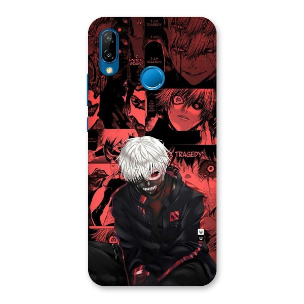 Toukyo Ghoul Kaneki Manga Back Case for Huawei P20 Lite