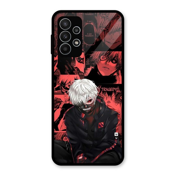 Toukyo Ghoul Kaneki Manga Glass Back Case for Galaxy A23