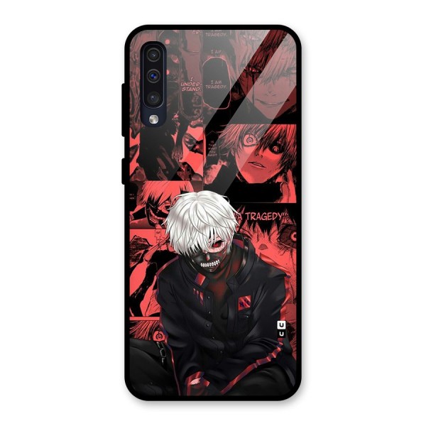 Toukyo Ghoul Kaneki Manga Glass Back Case for Galaxy A50