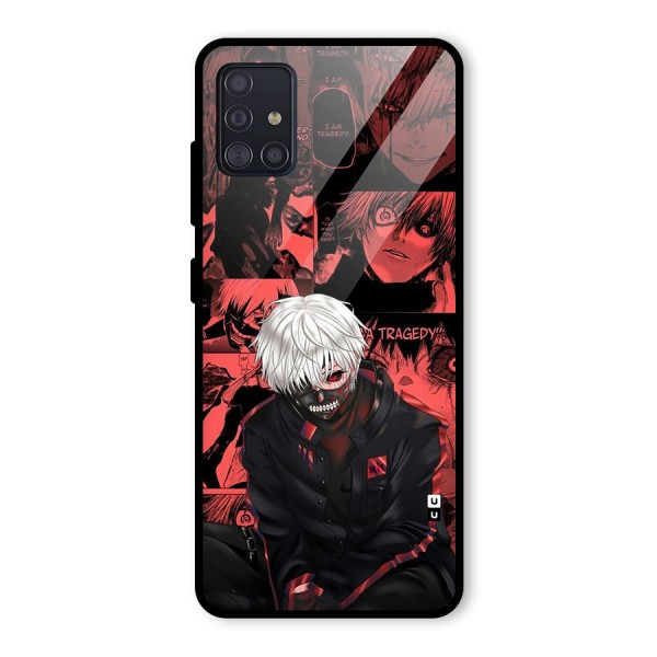 Toukyo Ghoul Kaneki Manga Glass Back Case for Galaxy A51