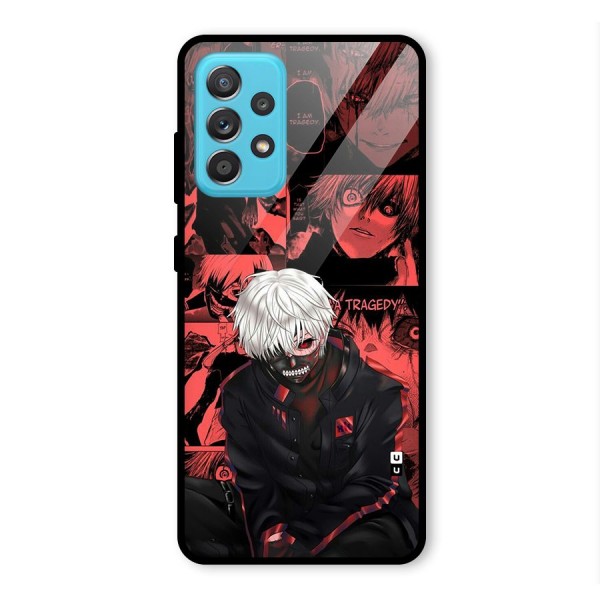 Toukyo Ghoul Kaneki Manga Glass Back Case for Galaxy A52