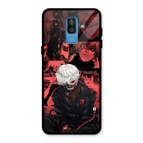 Toukyo Ghoul Kaneki Manga Glass Back Case for Galaxy J8