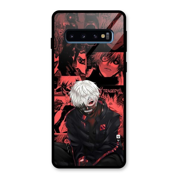 Toukyo Ghoul Kaneki Manga Glass Back Case for Galaxy S10