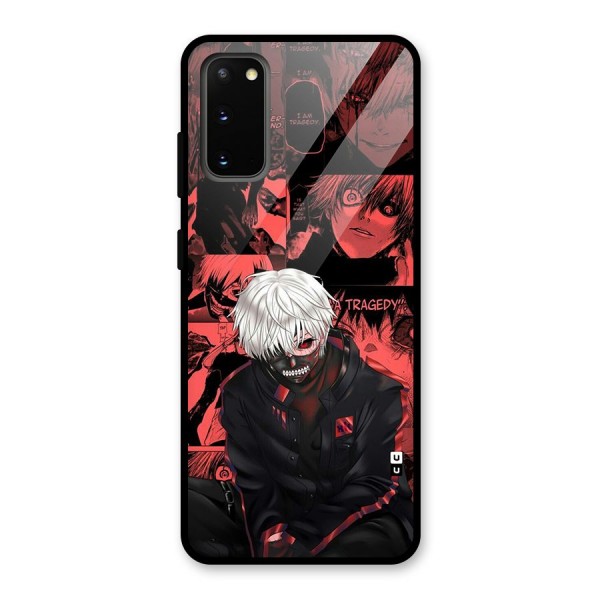 Toukyo Ghoul Kaneki Manga Glass Back Case for Galaxy S20