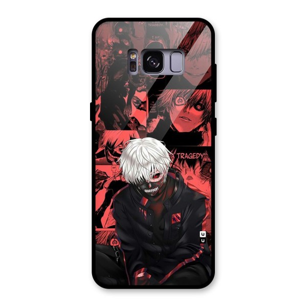 Toukyo Ghoul Kaneki Manga Glass Back Case for Galaxy S8