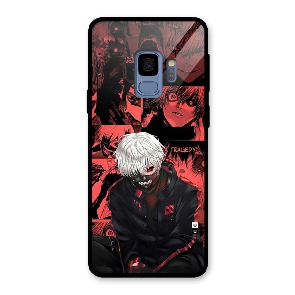 Toukyo Ghoul Kaneki Manga Glass Back Case for Galaxy S9